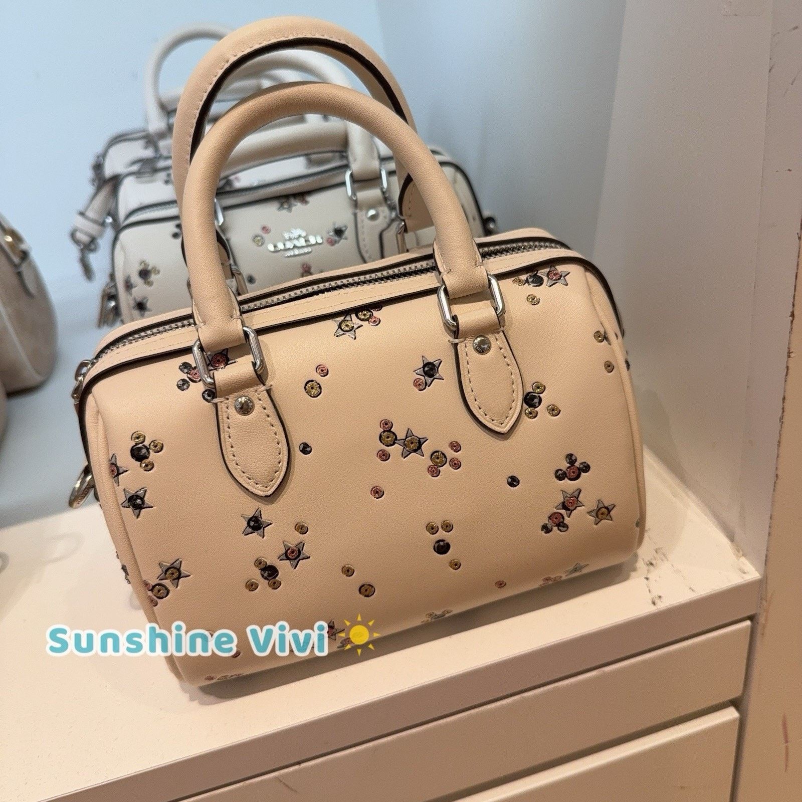 Coach NWT Coach Mini Rowan Crossbody Bag Star CCI68 Silver /CHALK Size ONE SIZE - 7 Thumbnail