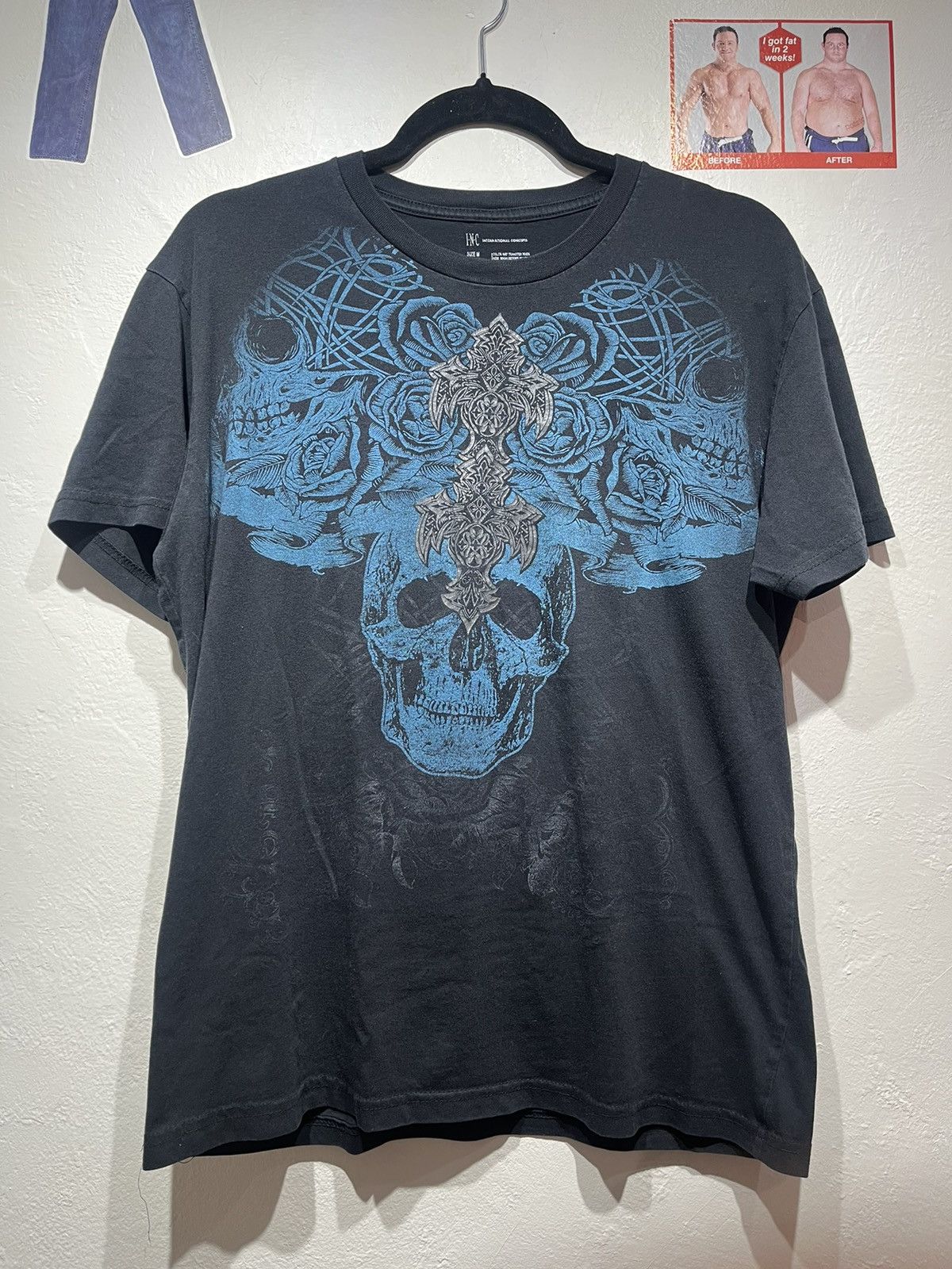 T-shirt Vintage Grunge Y2K Affliction 'Jesse Pinkman' - Taille XL, Occasion Très Bon état