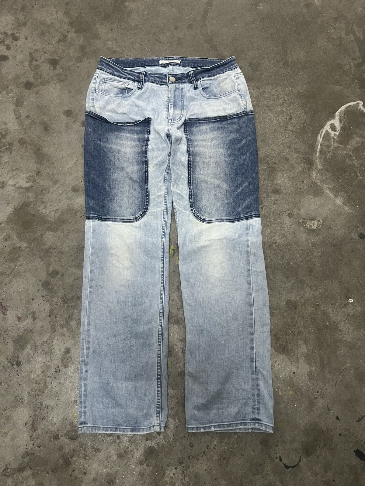 Designer × Issey Miyake TSUMORI CHISATO DOUBLE POCKET DISTRESSED DENIM PANT Size US 28 / EU 44 - 1 Thumbnail