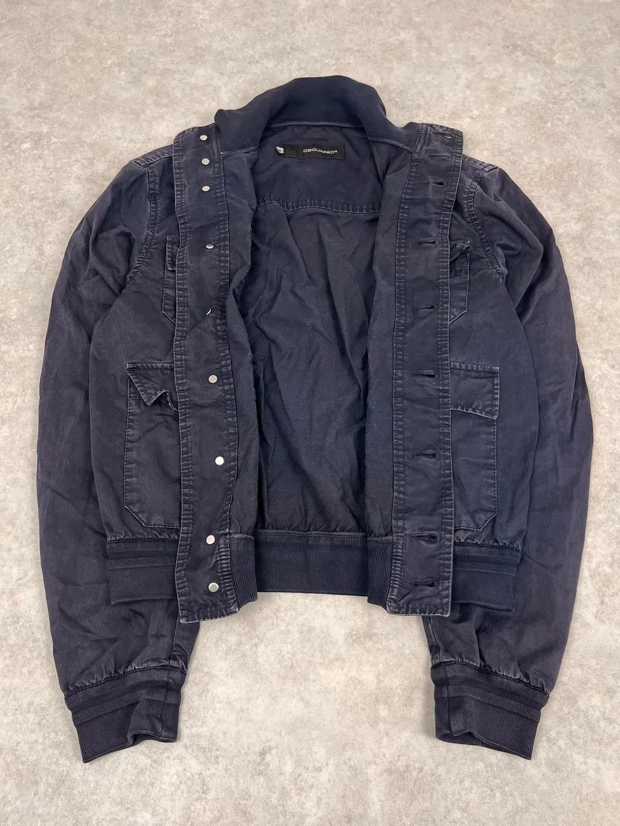 Dsquared2 2000s Dsquared2 Navy Buttoned Denim Jacket Size US S / EU 44-46 / 1 - 8 Thumbnail