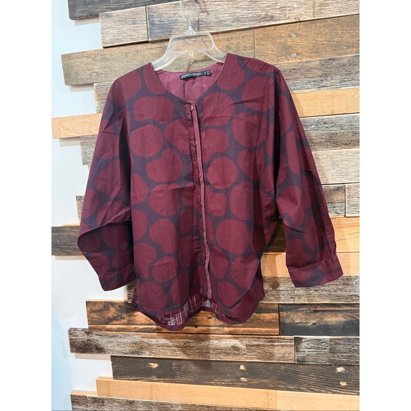Guru Gudrun Sjoden button front blouse top lagenlook boho size Sm Size S / US 4 / IT 40 - 1 Thumbnail