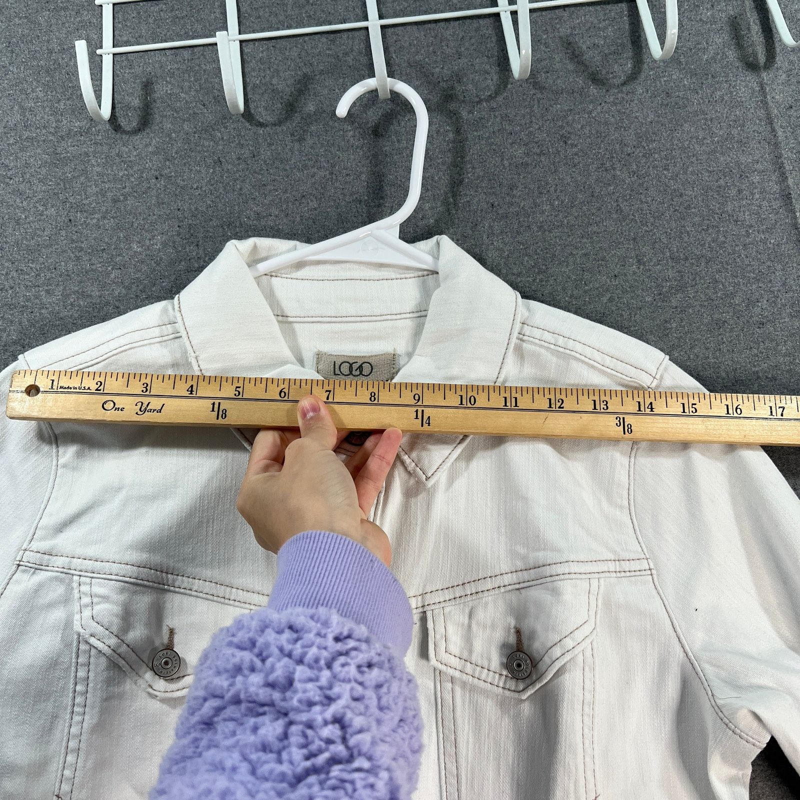 Other LOGO by Lori Goldstein Jeans Jacket Size 6 White Size M / US 6-8 / IT 42-44 - 5 Thumbnail