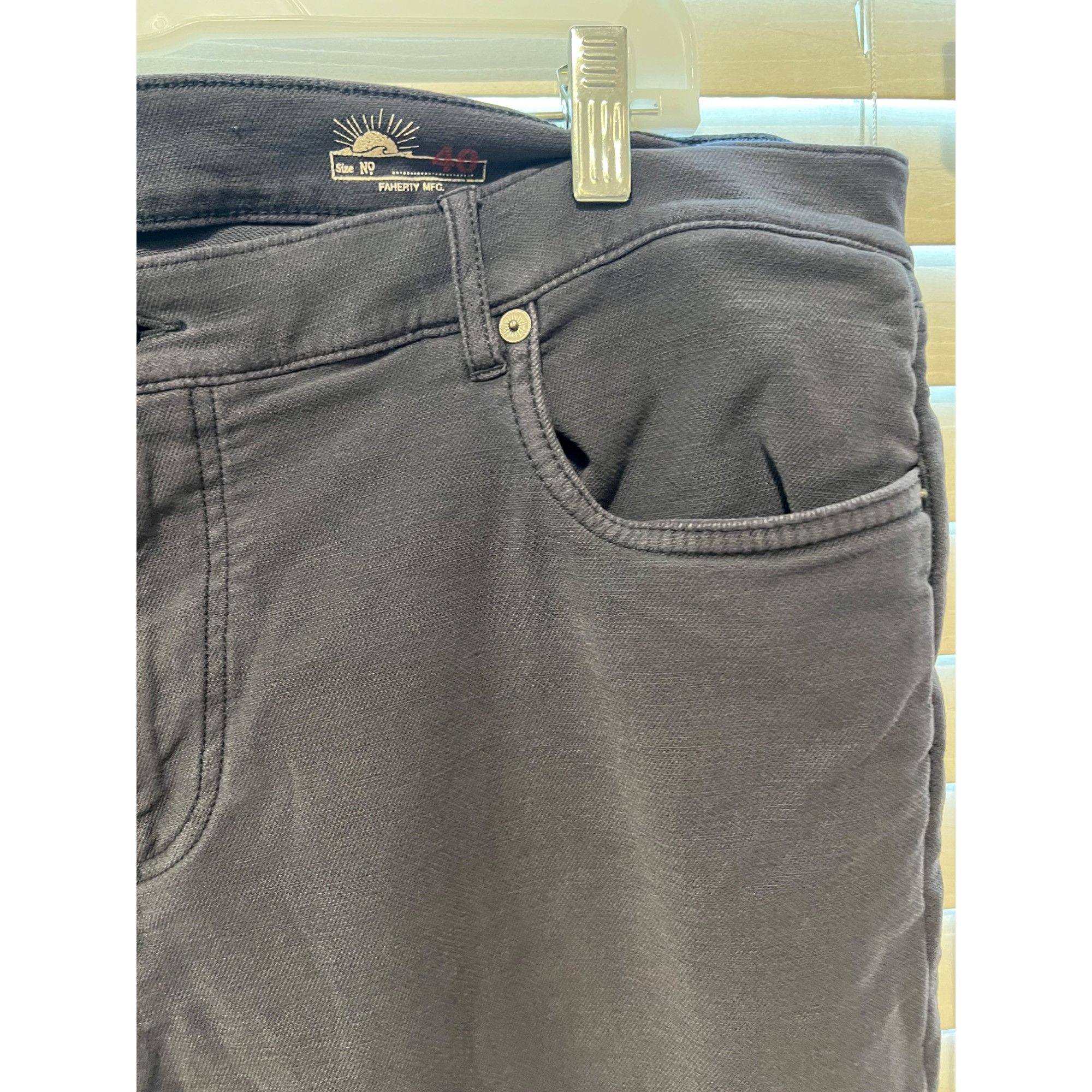 Faherty Faherty 5-Pocket Stretch Terry Mens Pants - Size - 40x30 Size US 40 / EU 56 - 2 Thumbnail