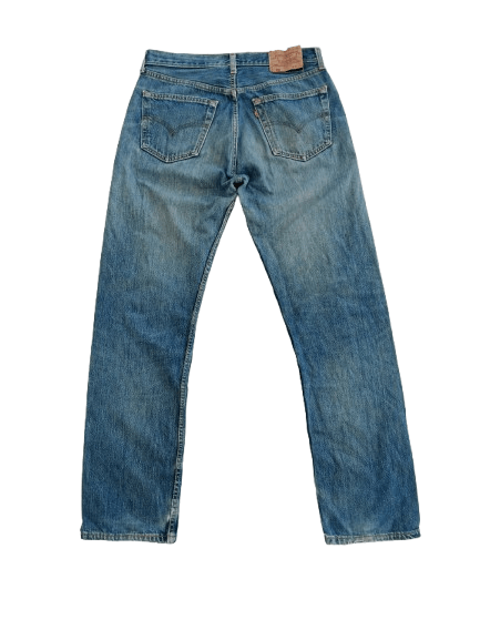 Levi's Vintage Clothing Vintage LEVIS 501 Distressed Jean's Blue Denim Made in UK Size US 31 - 2 Thumbnail