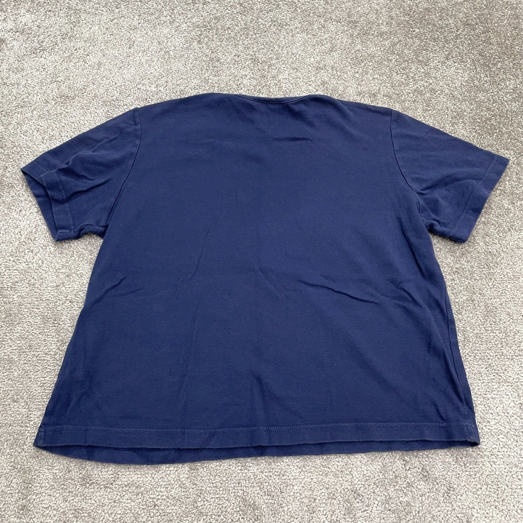 Blair Blair Basic Shirt Women Large Navy Blue Crew Neck Short Sleeve Cotton Casual Tee Size L / US 10 / IT 46 - 2 Thumbnail