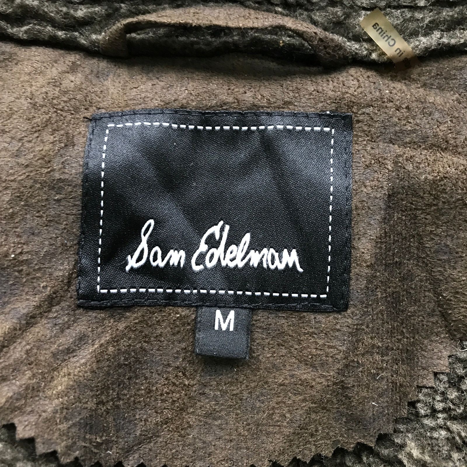 Sam Edelman Sam Edelman Wool Blend Leather Jacket Women's M Olive Green Size M / US 6-8 / IT 42-44 - 3 Thumbnail