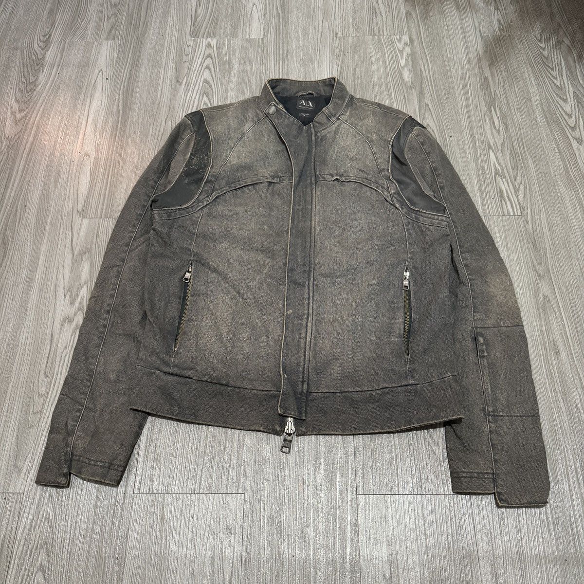 Armani Exchange Armani Exchange Washed Biker Jacket Size US M / EU 48-50 / 2 - 1 Thumbnail