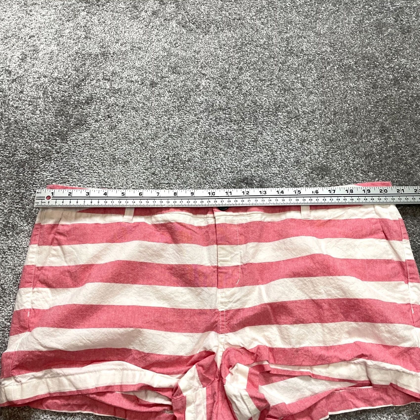 Merona Merona Chino Shorts Womens 18 Pink Striped Bermuda Cotton Pockets 3" Inseam Size 27" / US 4 / IT 40 - 4 Thumbnail