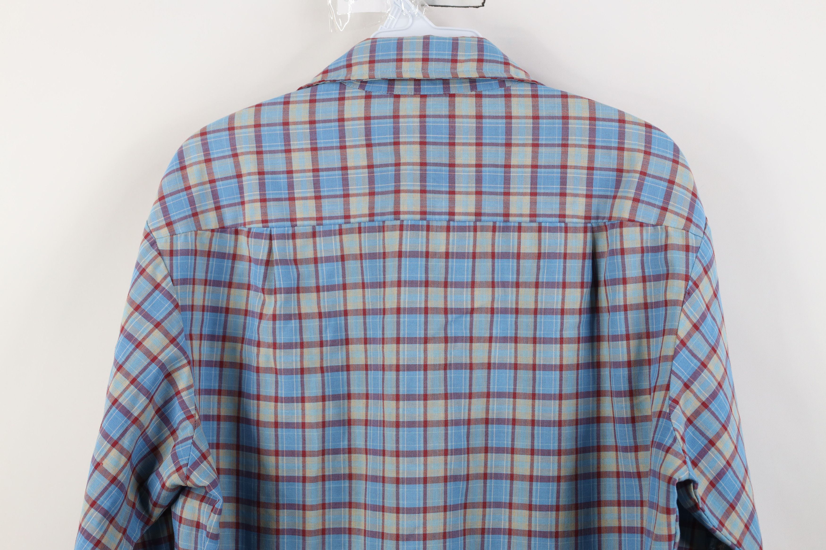 Vintage Vintage 70s Big Mac Knit Collared Button Shirt Plaid USA Size US M / EU 48-50 / 2 - 13 Thumbnail