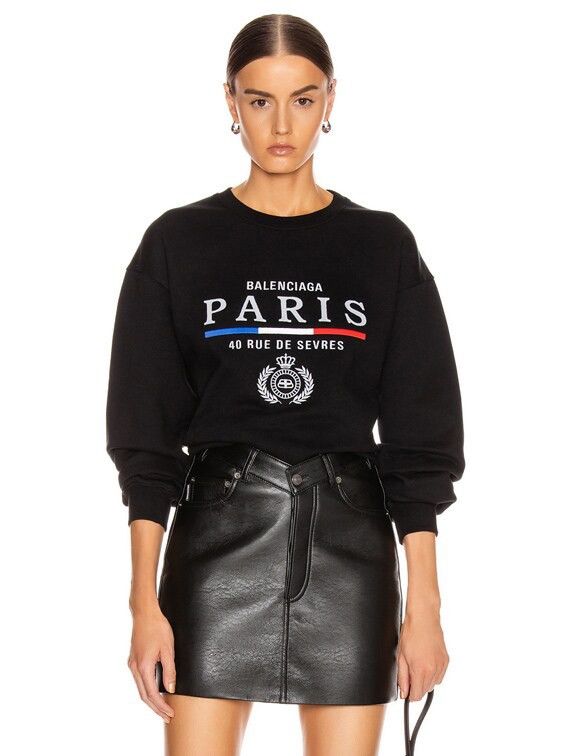 Balenciaga Balenciaga Paris flag logo crewneck sweatshirt Size XS / US 0-2 / IT 36-38 - 9 Thumbnail