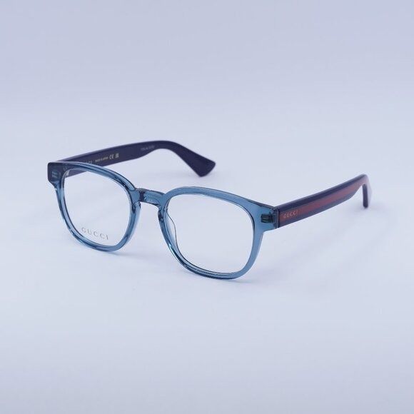 Gucci 🕶️ New Gucci GG0927O 006 Eyeglasses - Blue Frame Size ONE SIZE - 1 Thumbnail