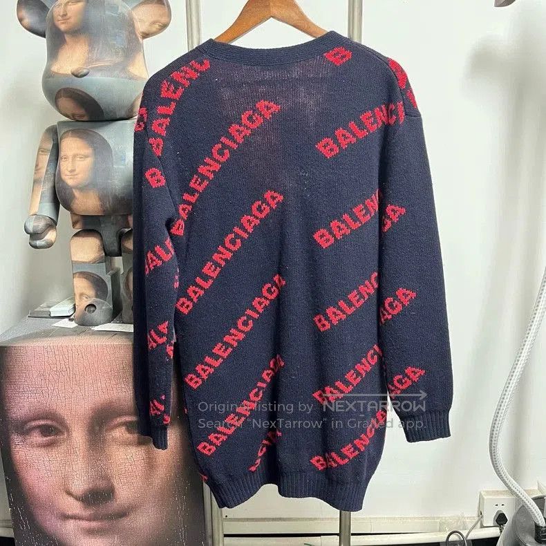Balenciaga Balenciaga Logo Print Cardigan M1714. Size US S / EU 44-46 / 1 - 2 Thumbnail