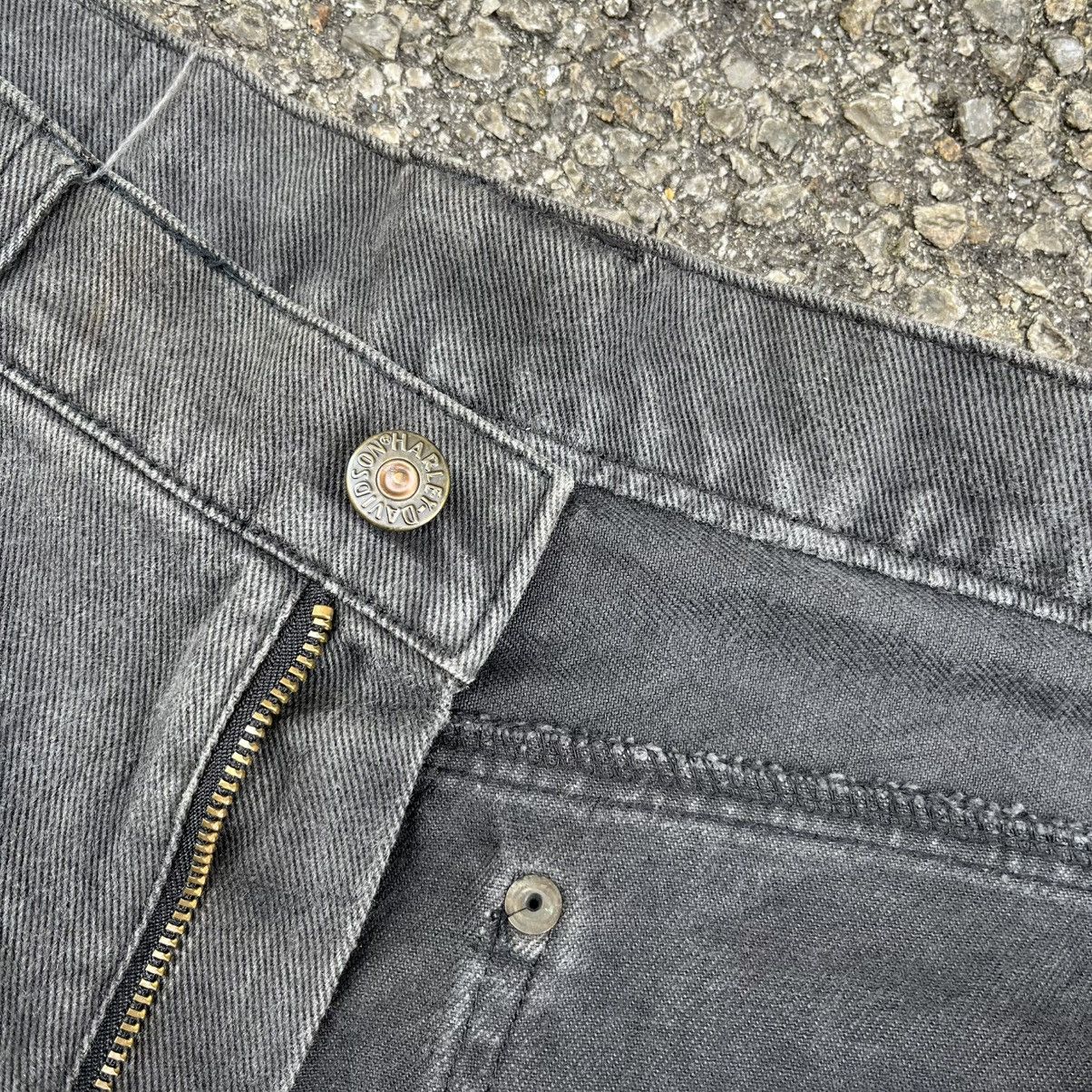 Harley Davidson Y2K Harley Davidson Carpenter Faded Black Baggy Skater Jeans Size US 34 / EU 50 - 10 Thumbnail
