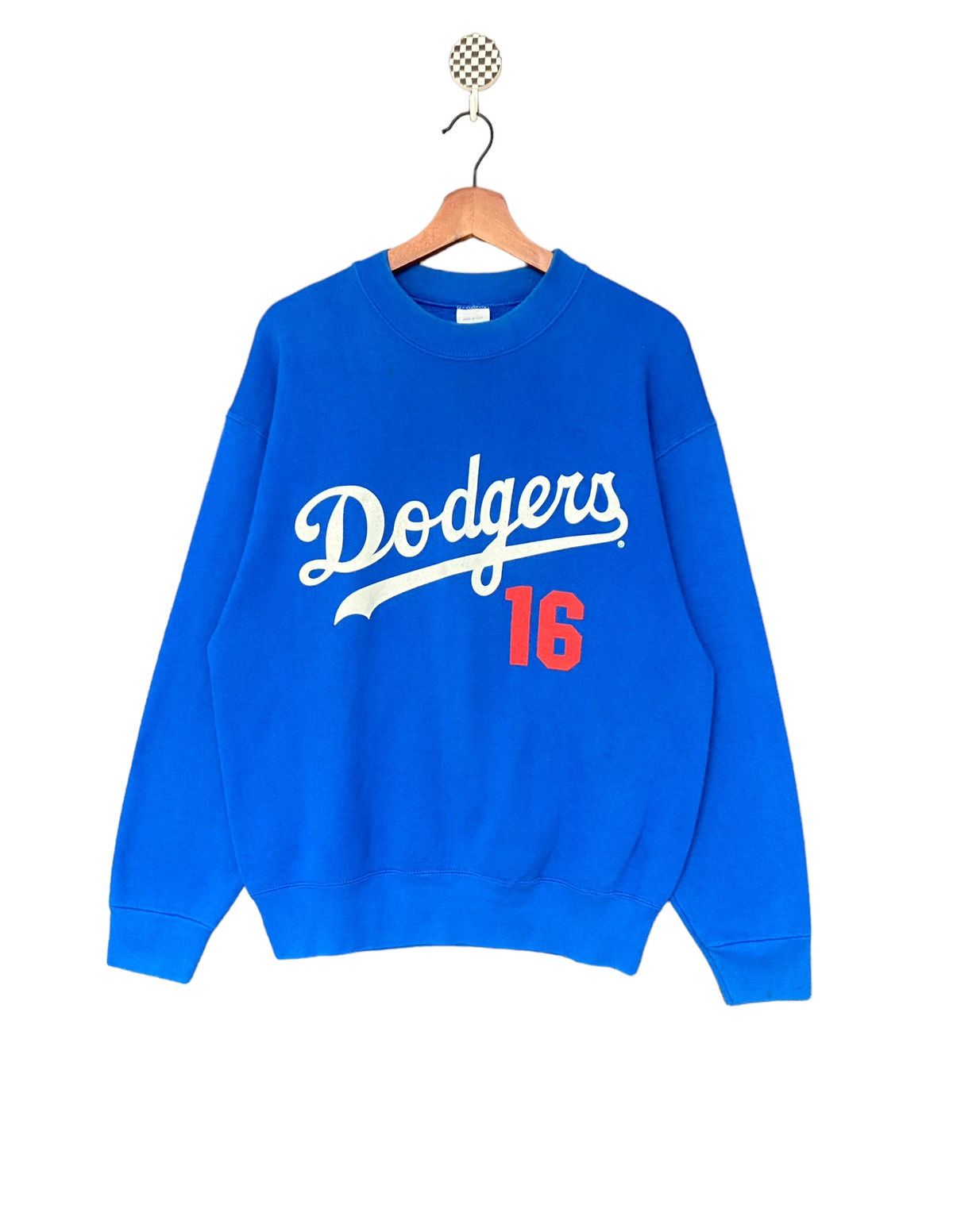 image of Los Angeles Dodgers x Vintage Los Angeles Dodges Sweatshirt 1990S in Blue (Size Medium)