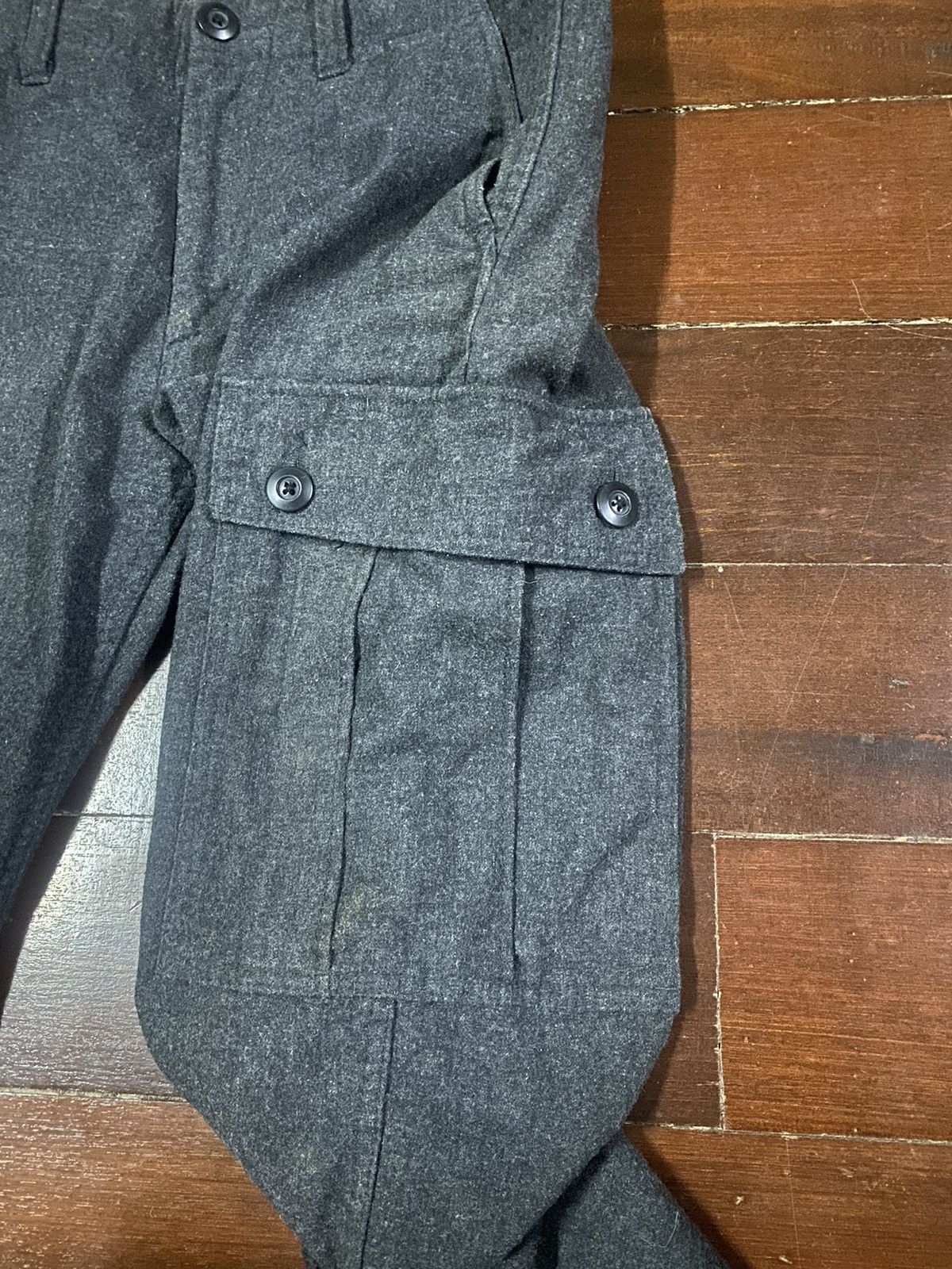 Japanese Brand FIRE 🔥 BACK NUMBER CARGO PANTS WOOL Size US 34 / EU 50 - 9 Thumbnail
