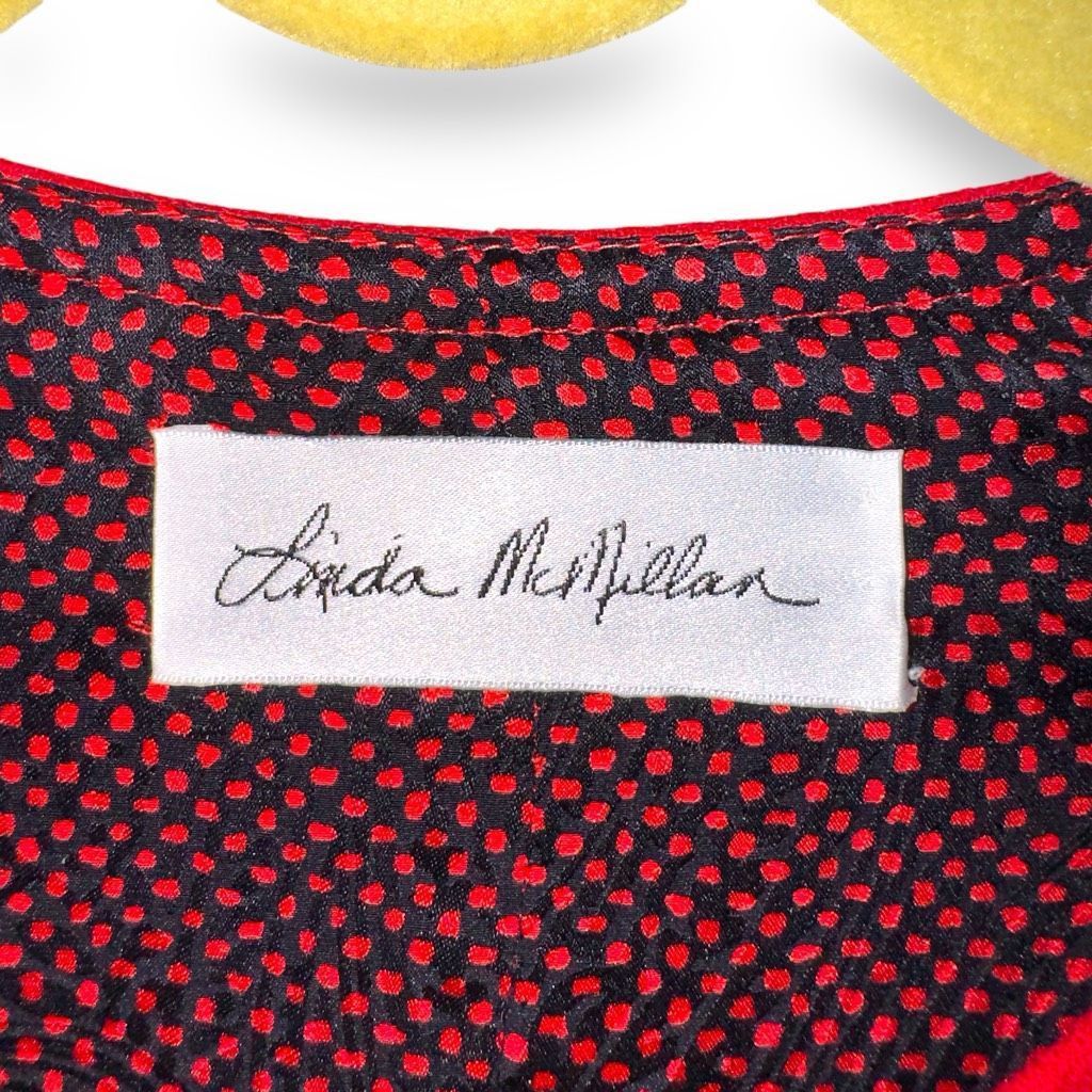 Other Linda McMillan Red L/S V-Neck Knit Dress Sz 12 Size XL / US 12-14 / IT 48-50 - 2 Thumbnail
