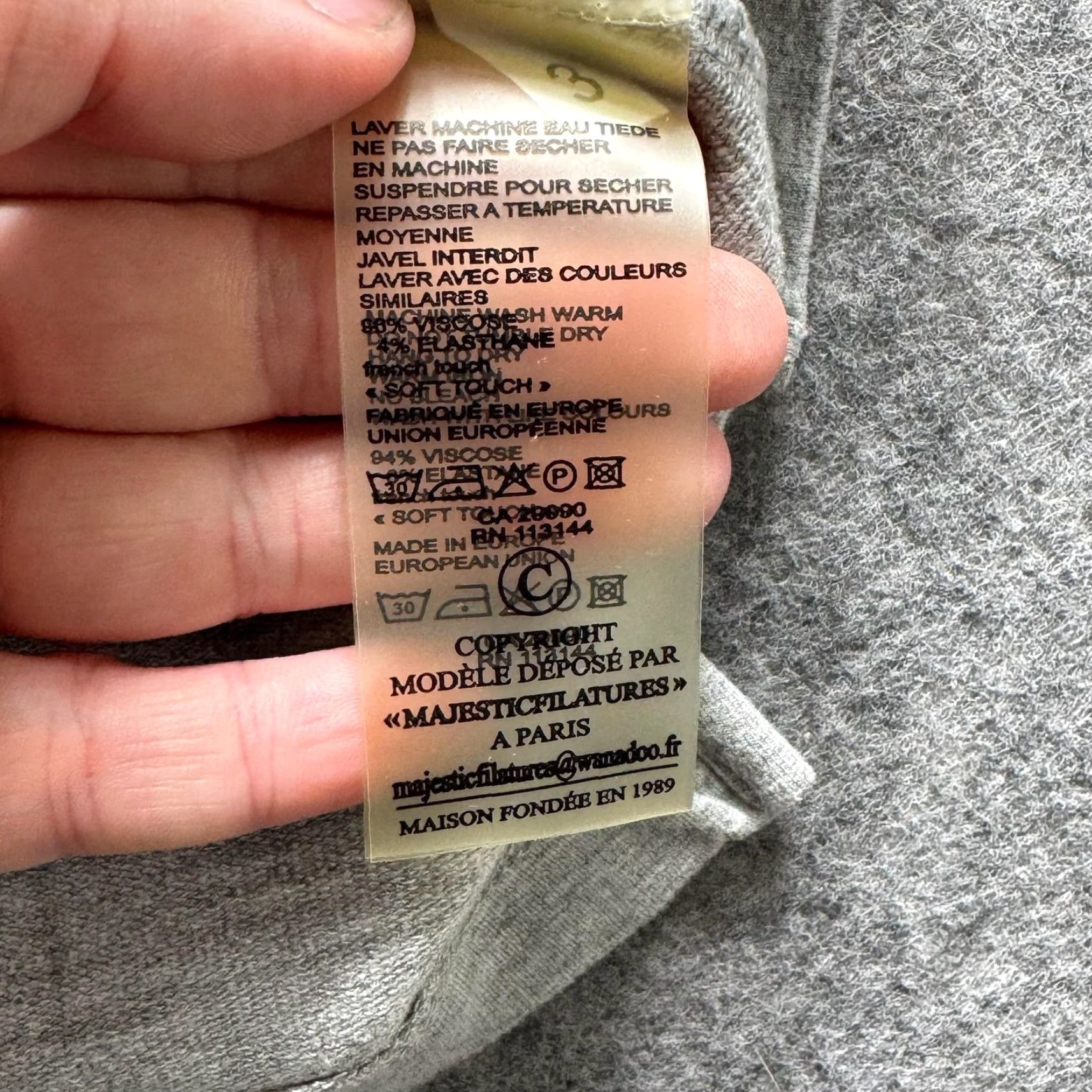 MAJESTIC FILATURES Majestic Filatures Tank Top Womens 3 Gray Crew Neck Soft Touch Jersey Stretch Size XS / US 0-2 / IT 36-38 - 5 Thumbnail