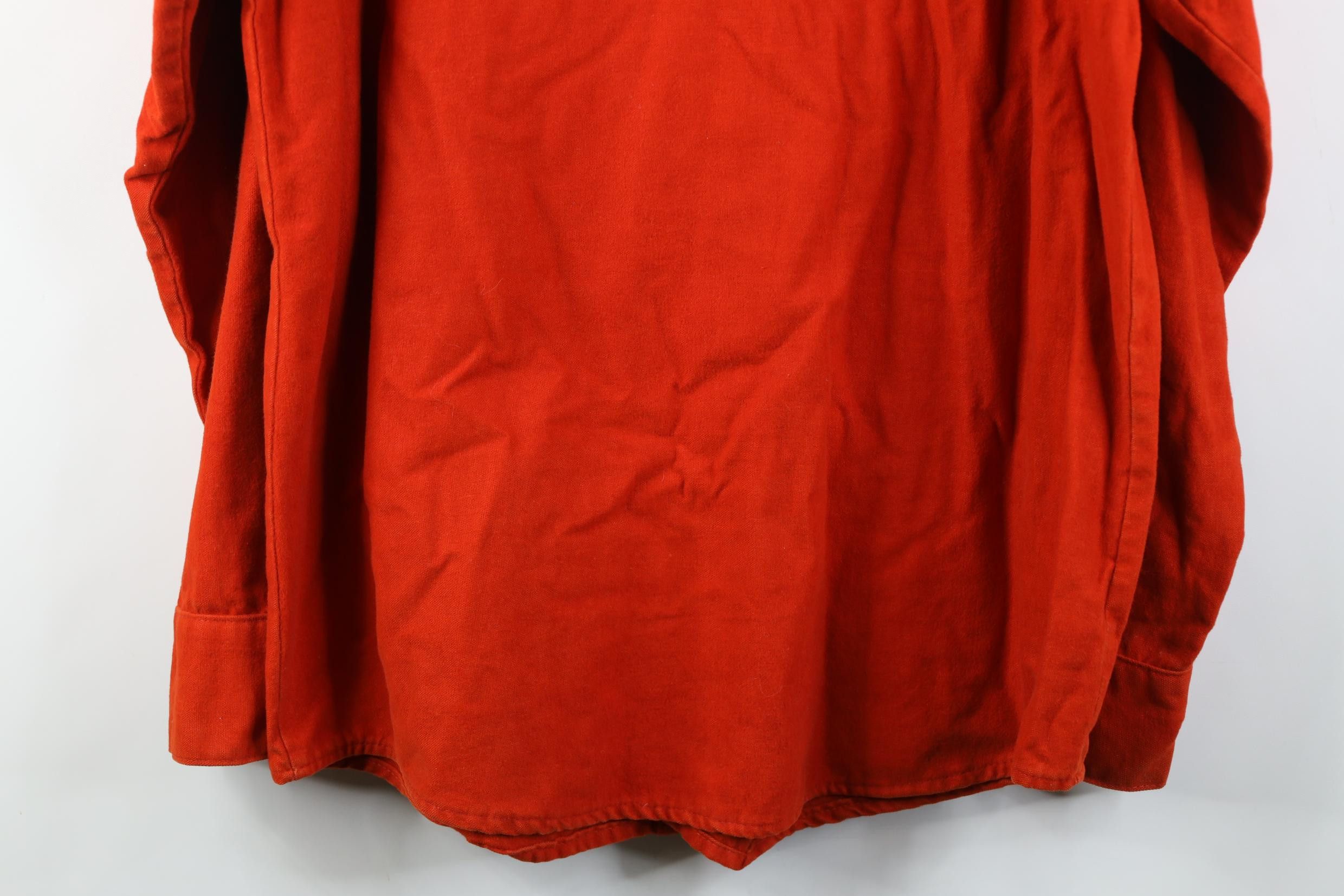 Vintage Vintage 70s Streetwear Chamois Cloth Button Shirt Orange USA Size US XL / EU 56 / 4 - 15 Thumbnail