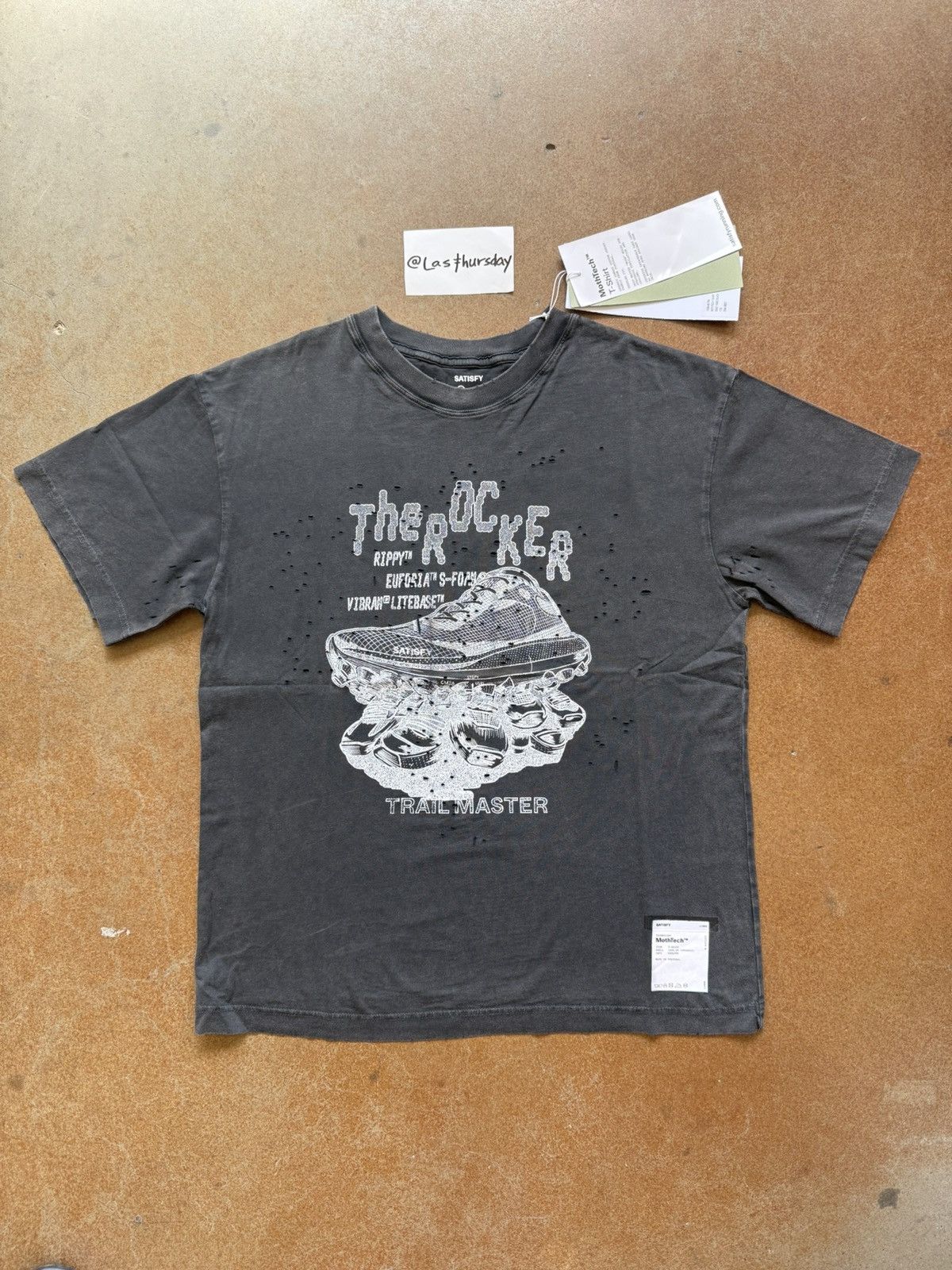 Satisfy Satisfy The Rocker Trailmaster MothTech Tee Aged Black Small Size US S / EU 44-46 / 1 - 1 Thumbnail