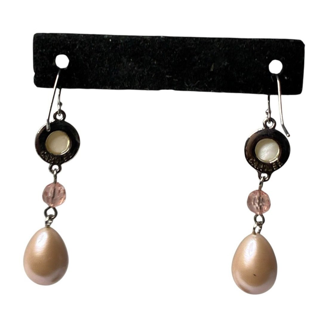 Other Carolee Mother of Pearl Accents Dangle Earrings Silver Tone Size ONE SIZE - 4 Thumbnail