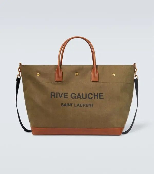 Saint Laurent Paris o1tp1o0525 Size: OS/Rive Gauche Tote Bag in Green Size ONE SIZE - 1 Thumbnail