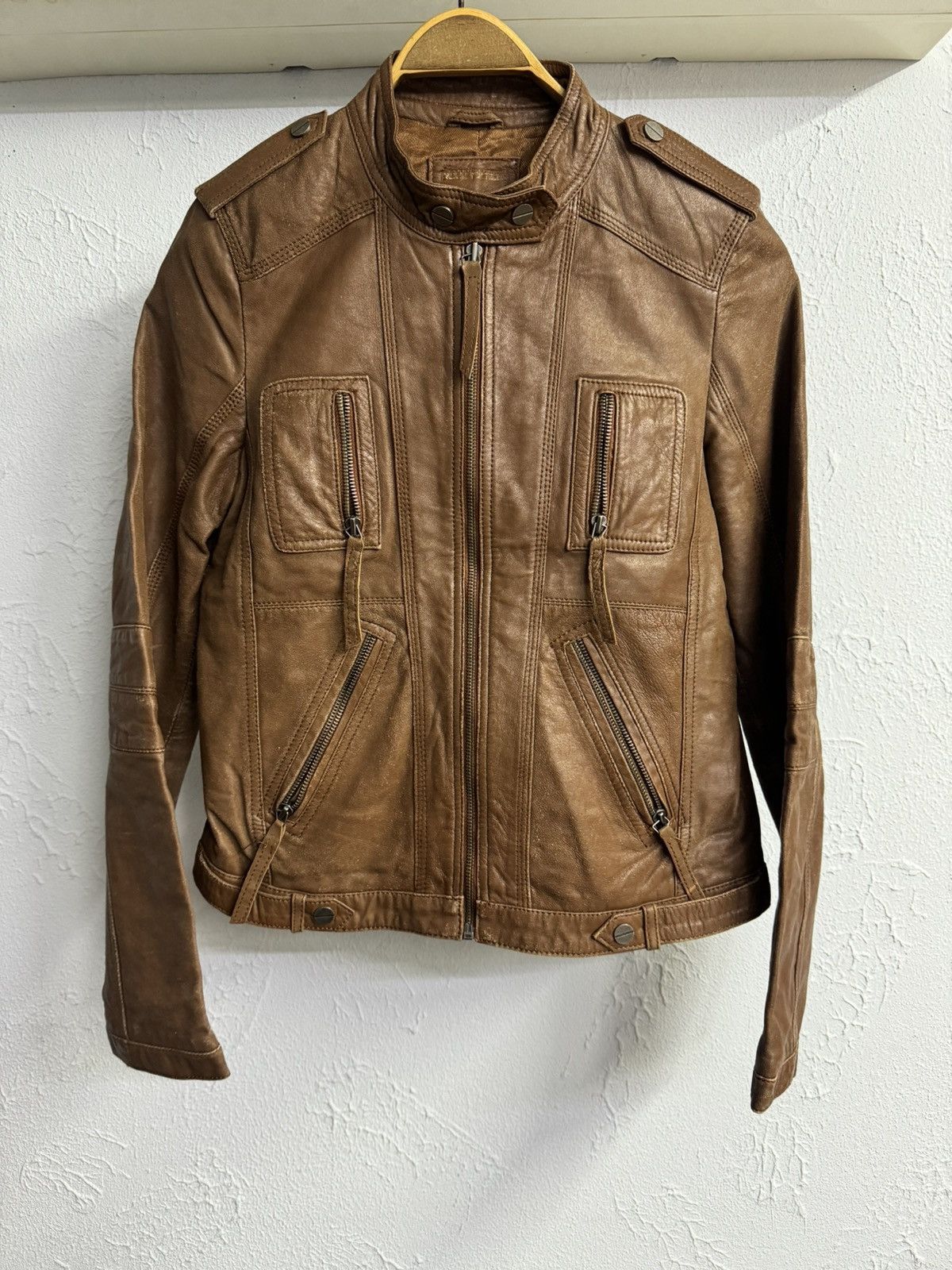 Tornado Mart Vintage 00s Multi-pocket Real Leather Jacket Size US M / EU 48-50 / 2 - 1 Thumbnail