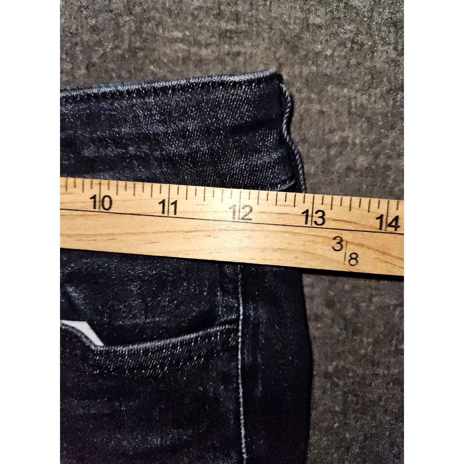 Vintage American Eagler High Rise Jeggings Juniors 0 Blue Denim Distressed Preppy Logo Pockets 28.5in Inseam Womens Jeans Size 25" / US 0 / IT 36 - 5 Thumbnail