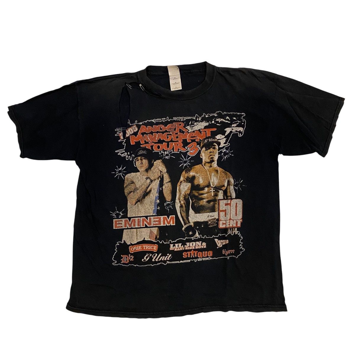 Rap Tees 2005 Anger Management Tour 3 Eminem 50 Cent Size US XL / EU 56 / 4 - 1 Thumbnail