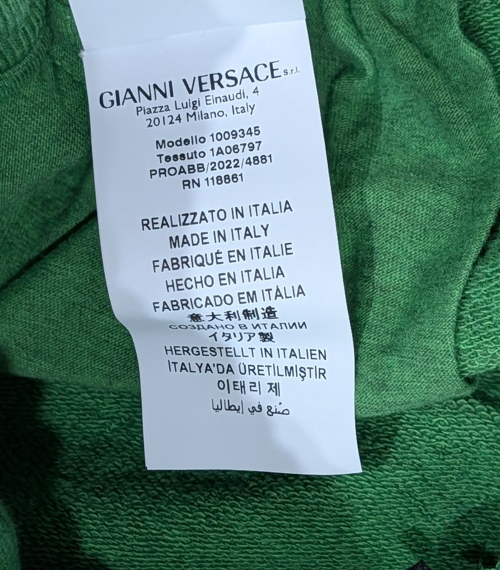 Versace VERSACE Cotton Logo Sweat Shorts Jasmine Green US 2XL Size US 38 / EU 54 - 5 Thumbnail