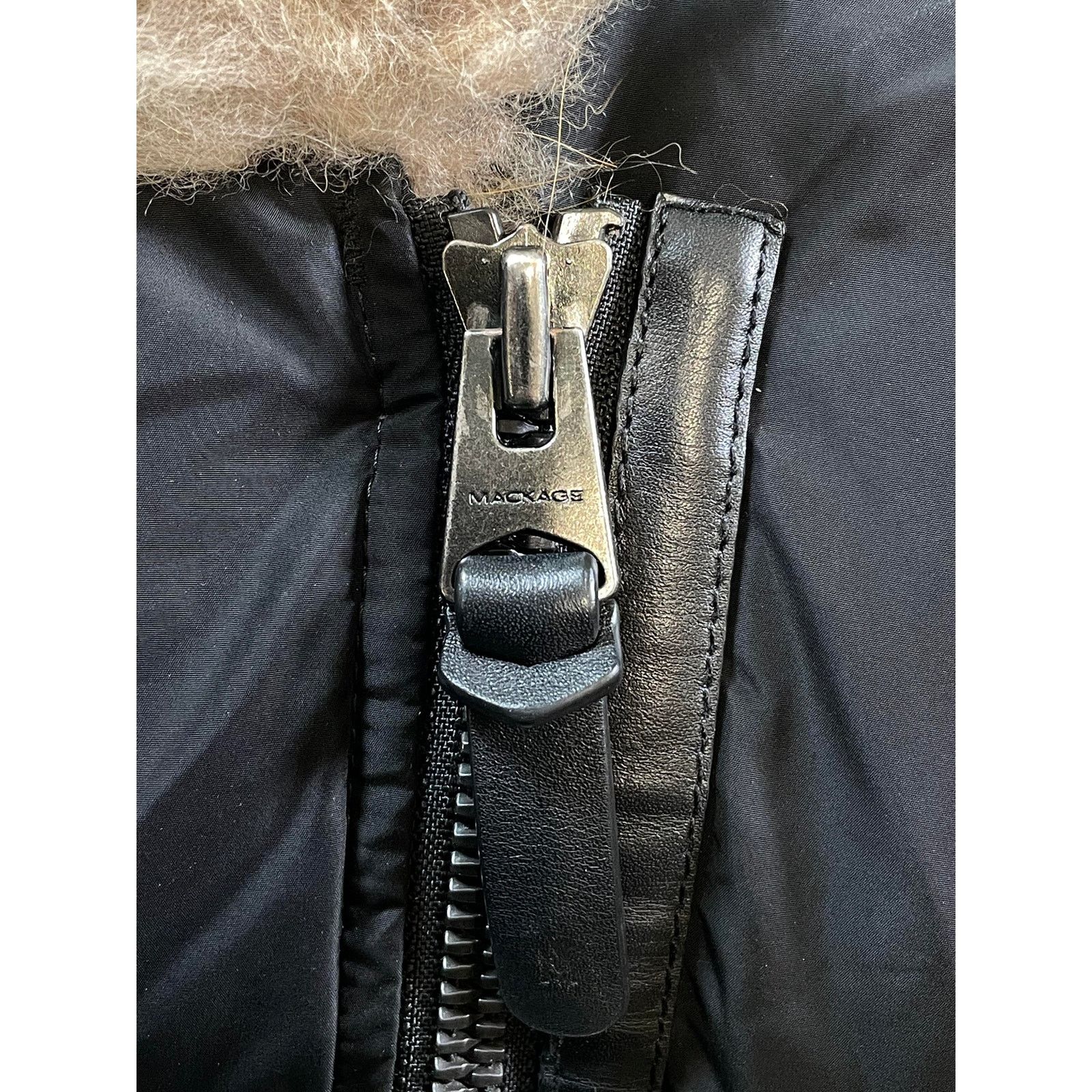 Mackage Mackage Adali Black & Brown Fur Jacket Size US XL / EU 56 / 4 - 3 Thumbnail