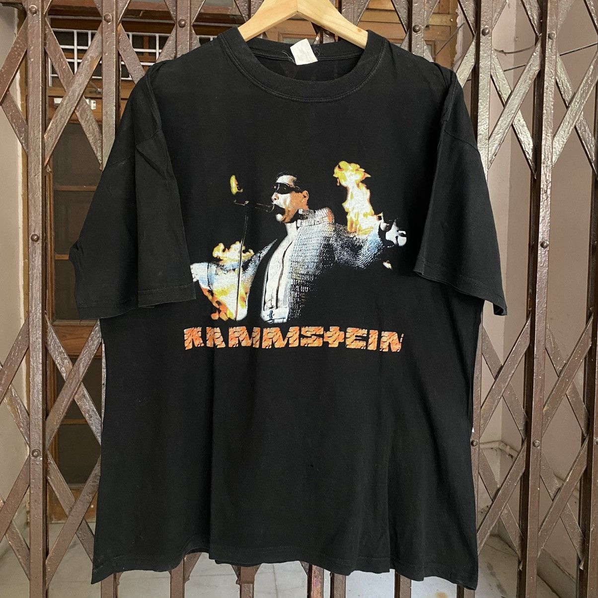 Band Tees Vintage Rammstein Flame T Shirt Size US XL / EU 56 / 4 - 1 Thumbnail