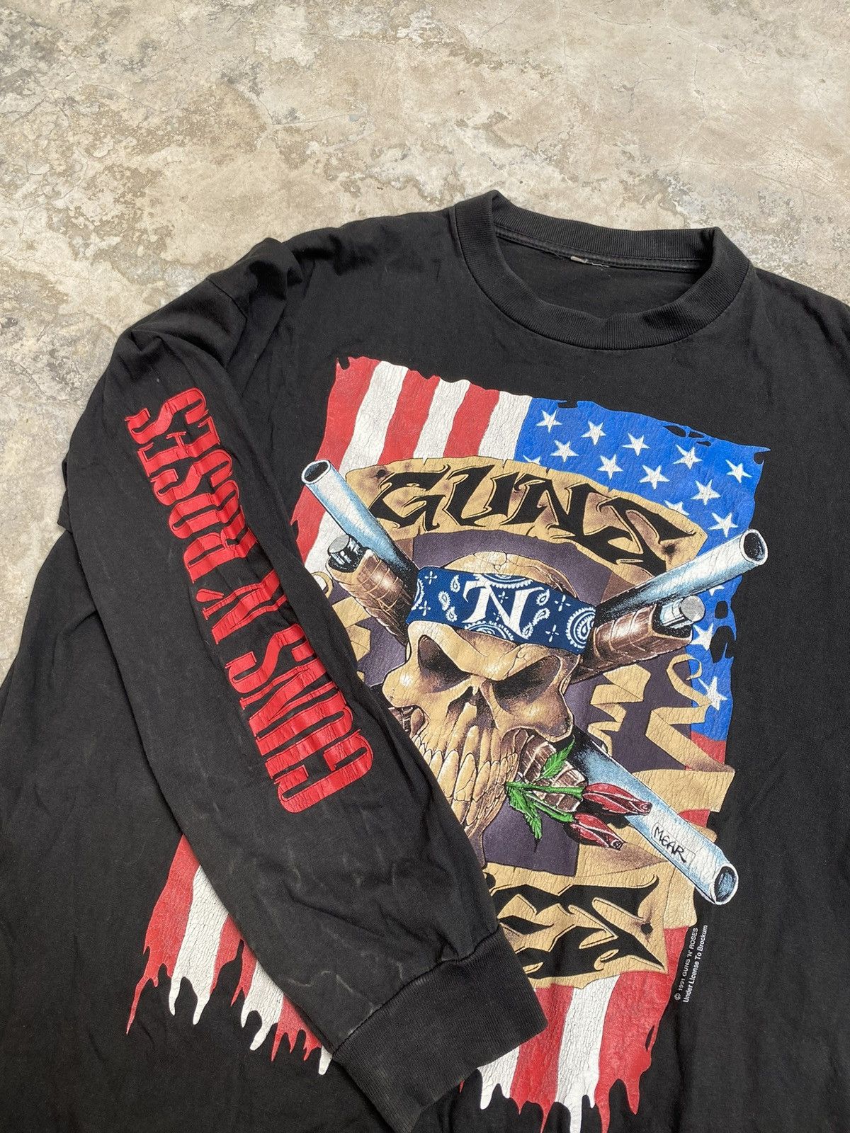 Brockum × Guns N' Roses RARE Vintage 1991 Guns N Roses Longsleeve T-shirt merch Size US L / EU 52-54 / 3 - 8 Thumbnail