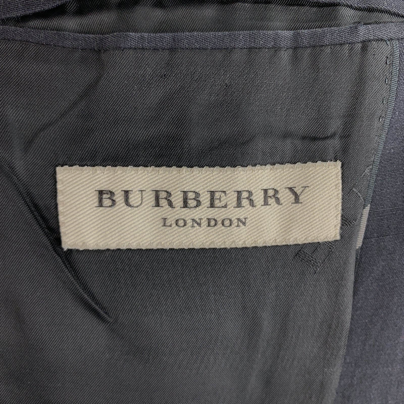 Burberry Size 44 Black Plaid Cotton Blend Notch Lapel Sport Coat Size 44R - 6 Thumbnail