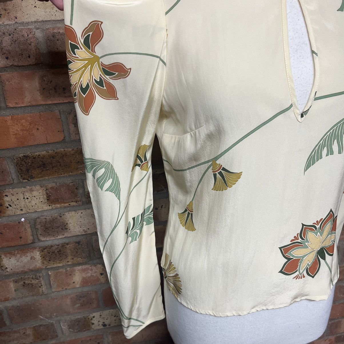 Other Johanna Ortiz Cheerful Midnight Puffed Sleeve Silk Blouse Size XS / US 0-2 / IT 36-38 - 4 Thumbnail