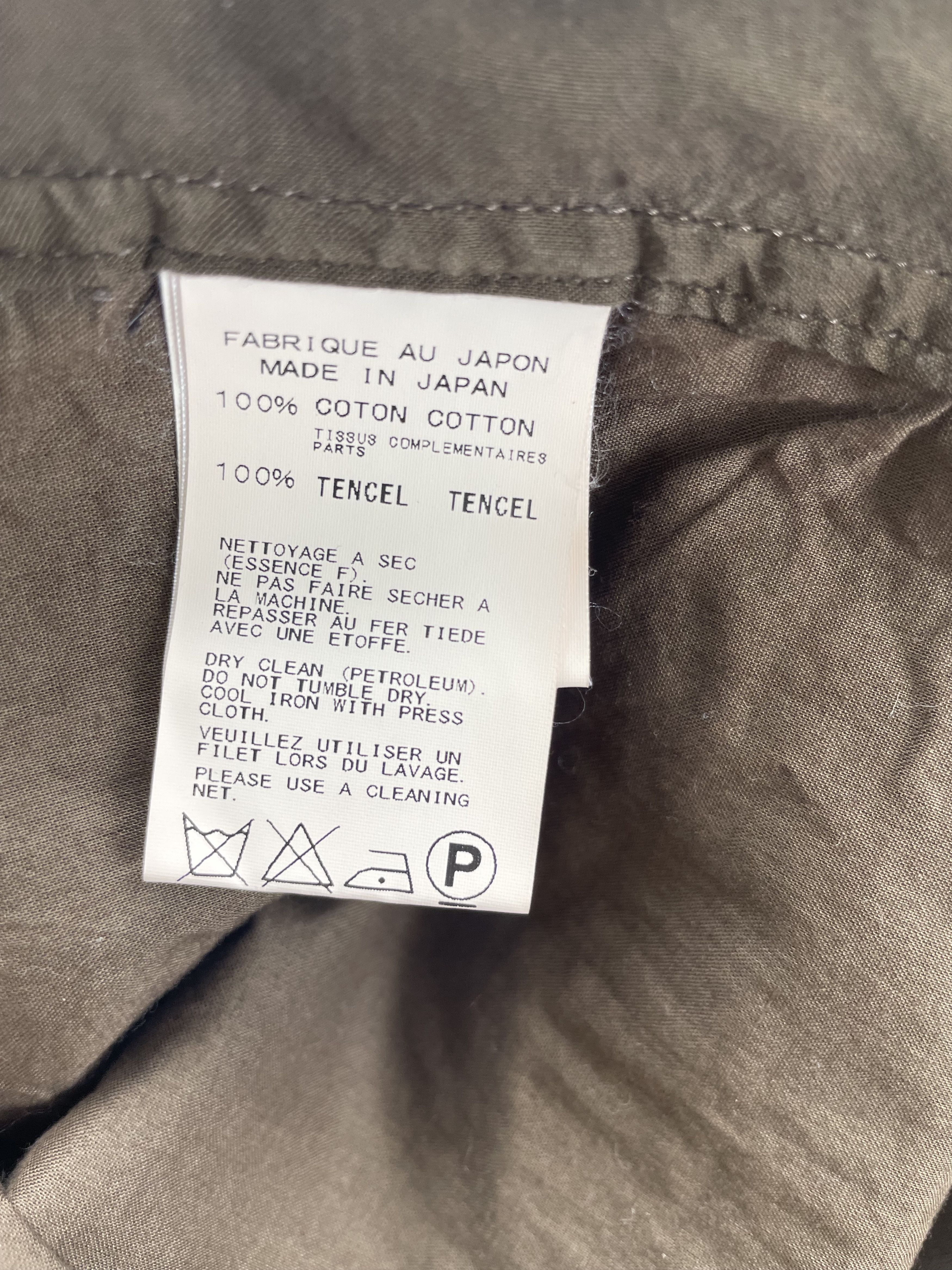 Yohji Yamamoto Yohji Yamamoto Pour Homme Split Button shirt brown Size US L / EU 52-54 / 3 - 5 Thumbnail