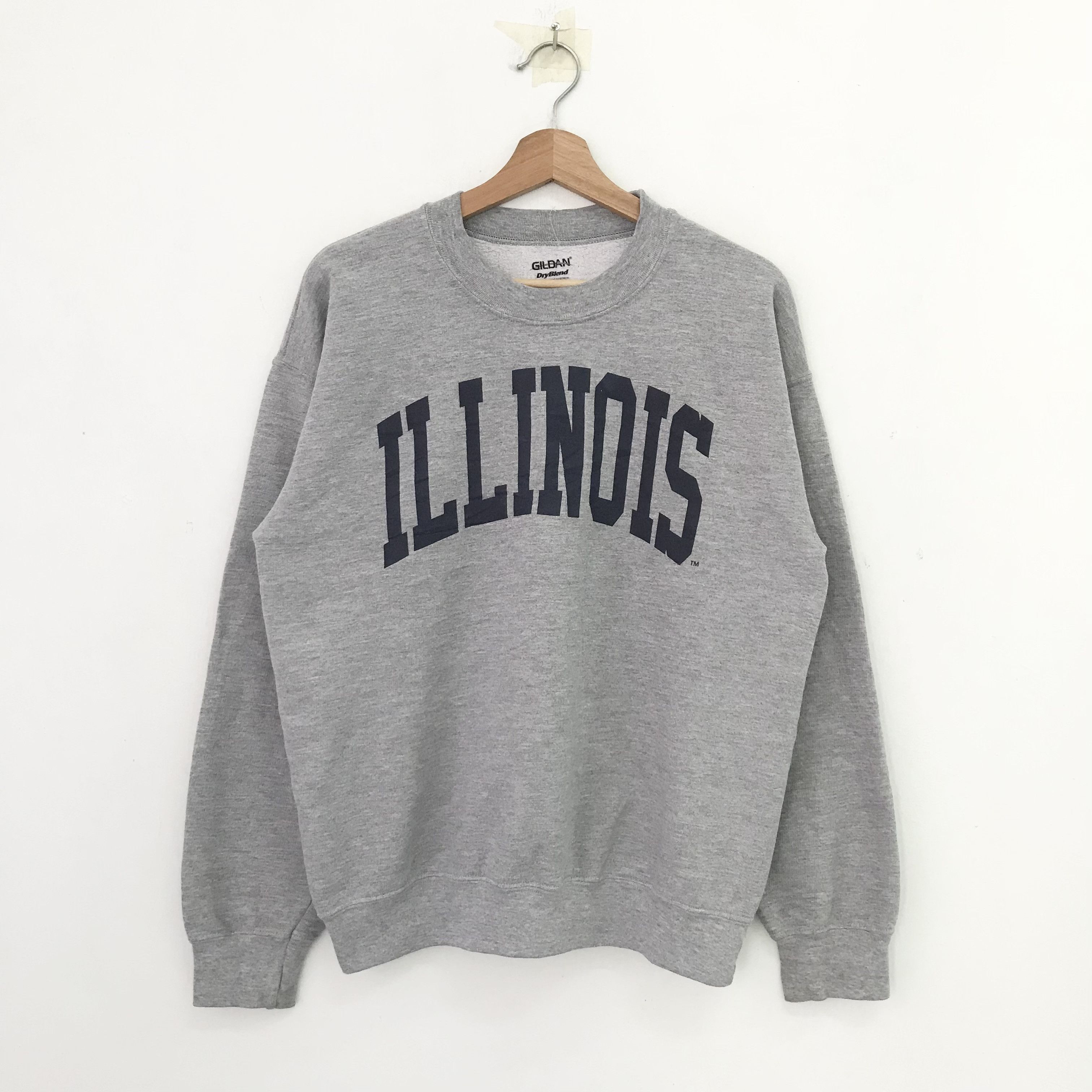 Vintage Vintage University Illinois Gray Sweatshirt - 653 Size US M / EU 48-50 / 2 - 1 Thumbnail