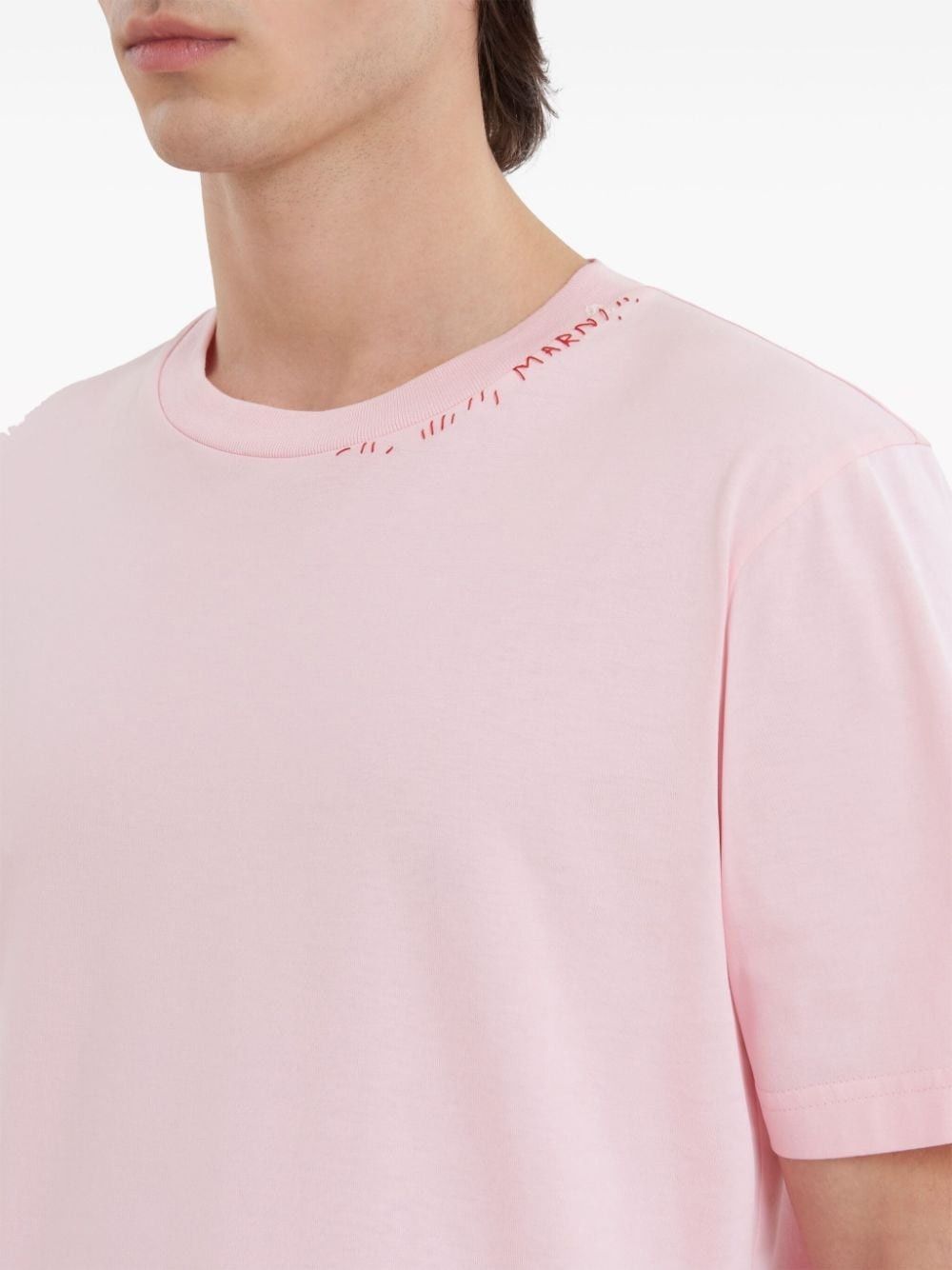 Marni oc11z0525 Floral-Print Cotton T-Shirt in Pink Size US XL / EU 56 / 4 - 4 Thumbnail