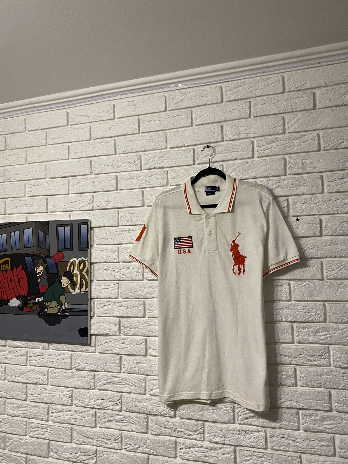 Polo Ralph Lauren × Ralph Lauren × Vintage Vintage Polo Ralph Lauren USA Rugby Shirt Y2K Size US XL / EU 56 / 4 - 1 Thumbnail