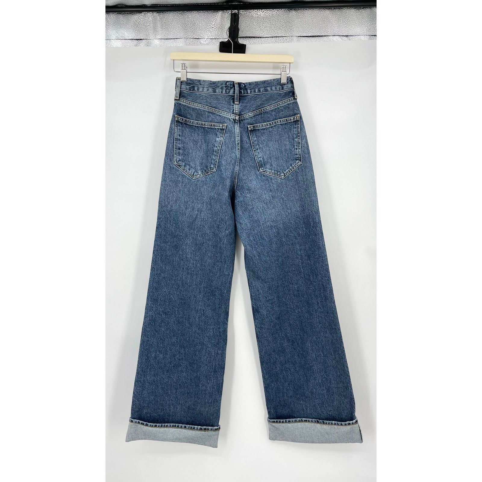Agolde AGOLDE | Dame Wide Leg Cuffed Jeans in Control 25 Size 25" / US 0 / IT 36 - 4 Thumbnail