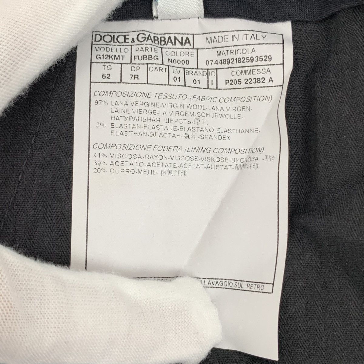 Dolce & Gabbana Dolce Gabbana Black Wool Casual Suit Trousers K26WX Size US 36 / EU 52 - 7 Thumbnail
