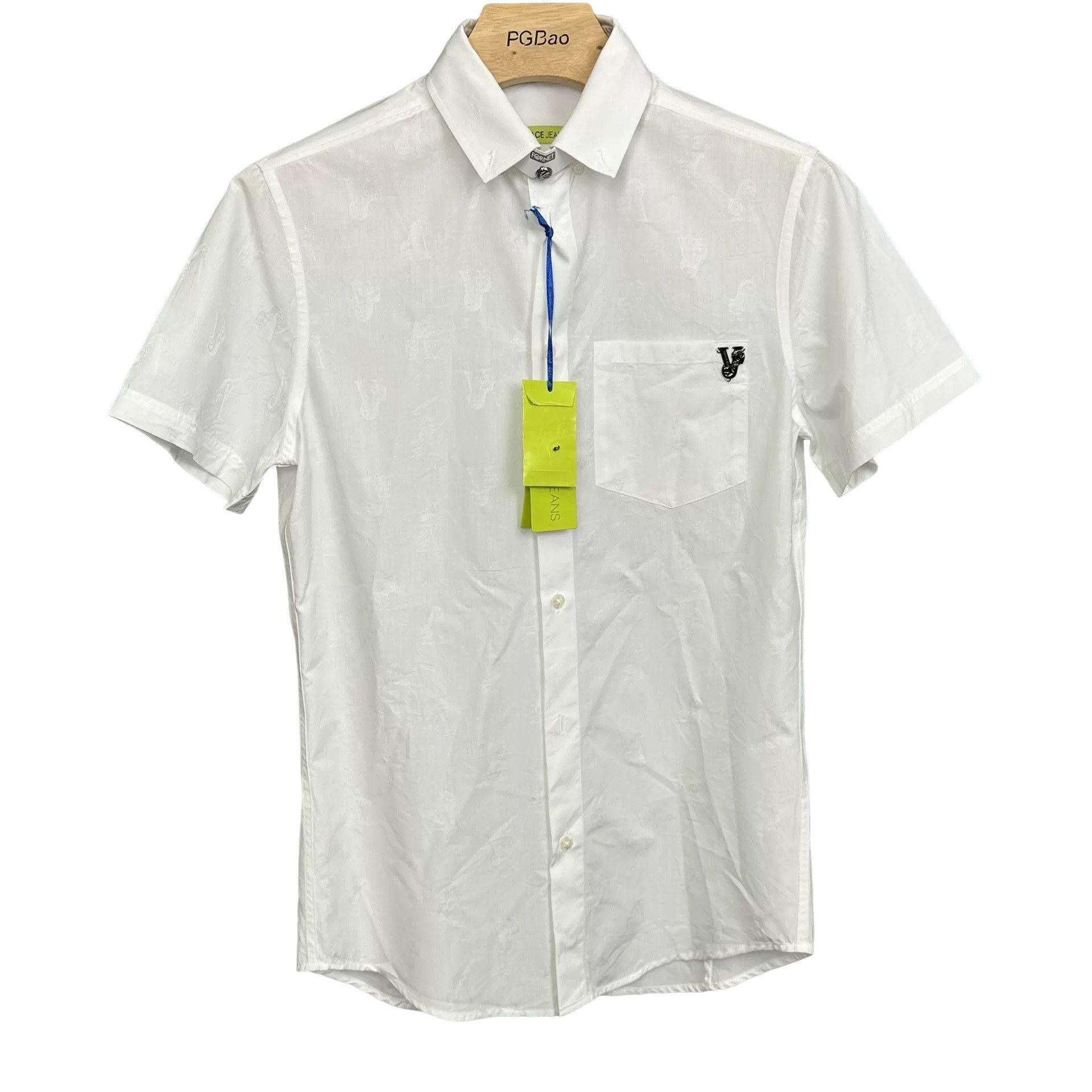 Versace Versace Embroidered V Logo Short Sleeve Shirt S Size US S / EU 44-46 / 1 - 1 Thumbnail