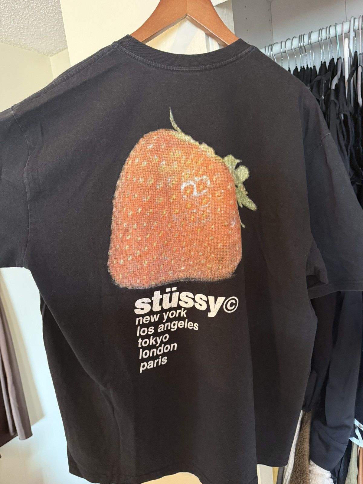 Stussy Strawberry Tee Black