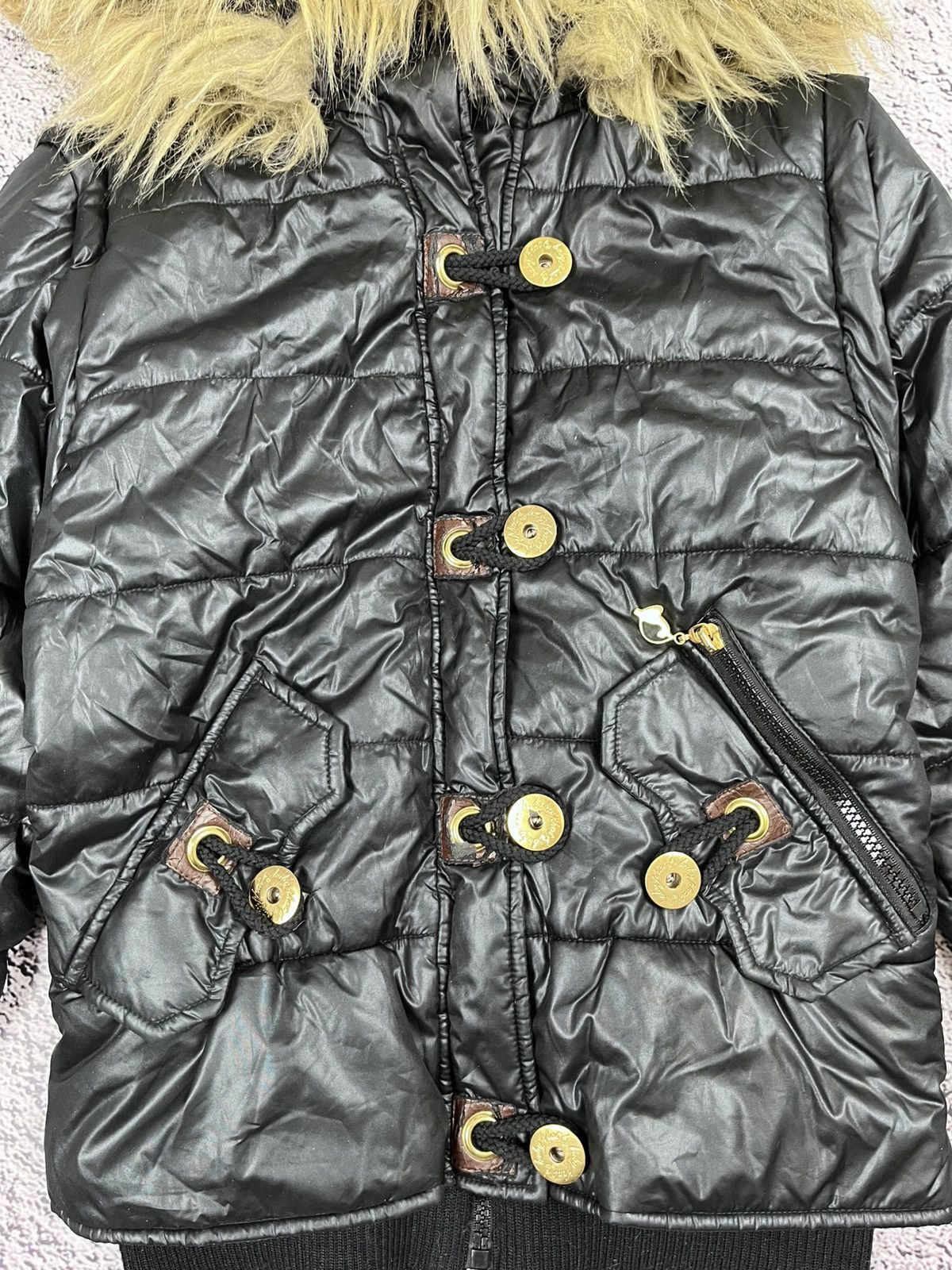 Southpole Vintage 2000s y2k Baby Phat Faux Fur Puffer Jacket Bomber Size M / US 6-8 / IT 42-44 - 5 Thumbnail