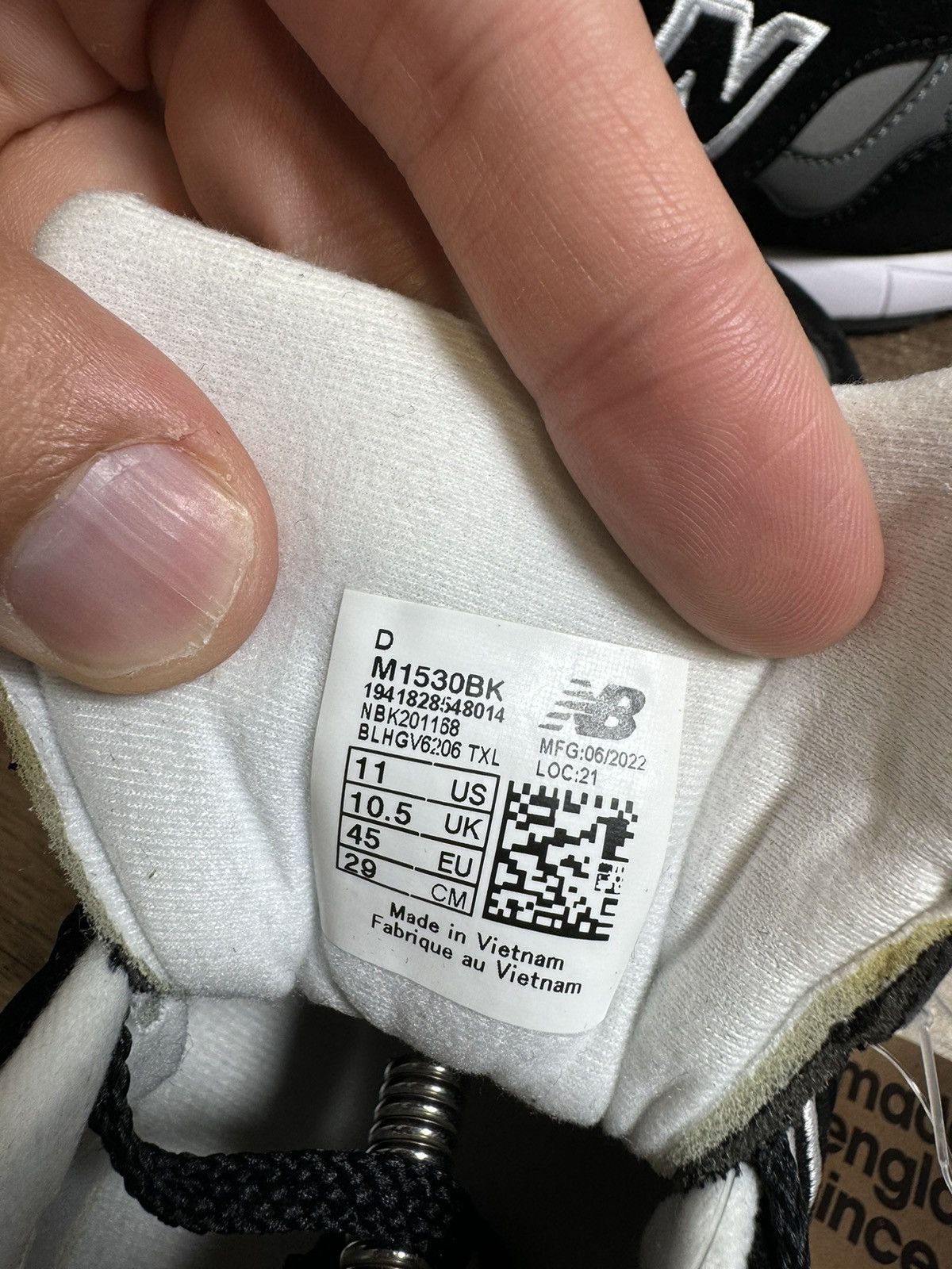 New Balance New Balance 1530 Made in England Low Black Grey New Size 11 Size US 11 / EU 44 - 8 Thumbnail