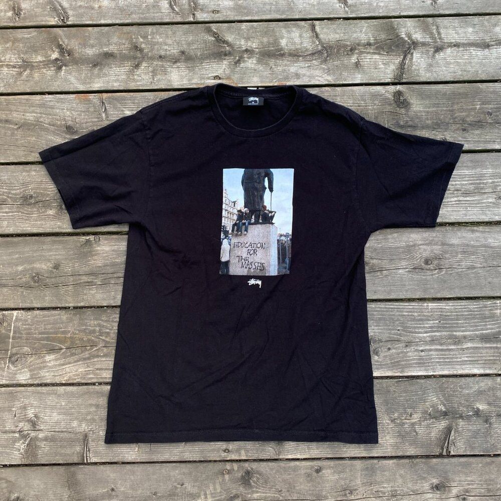 Stussy Vintage Stussy Education for the Masses Graphic T Shirt Med Size US M / EU 48-50 / 2 - 5 Thumbnail