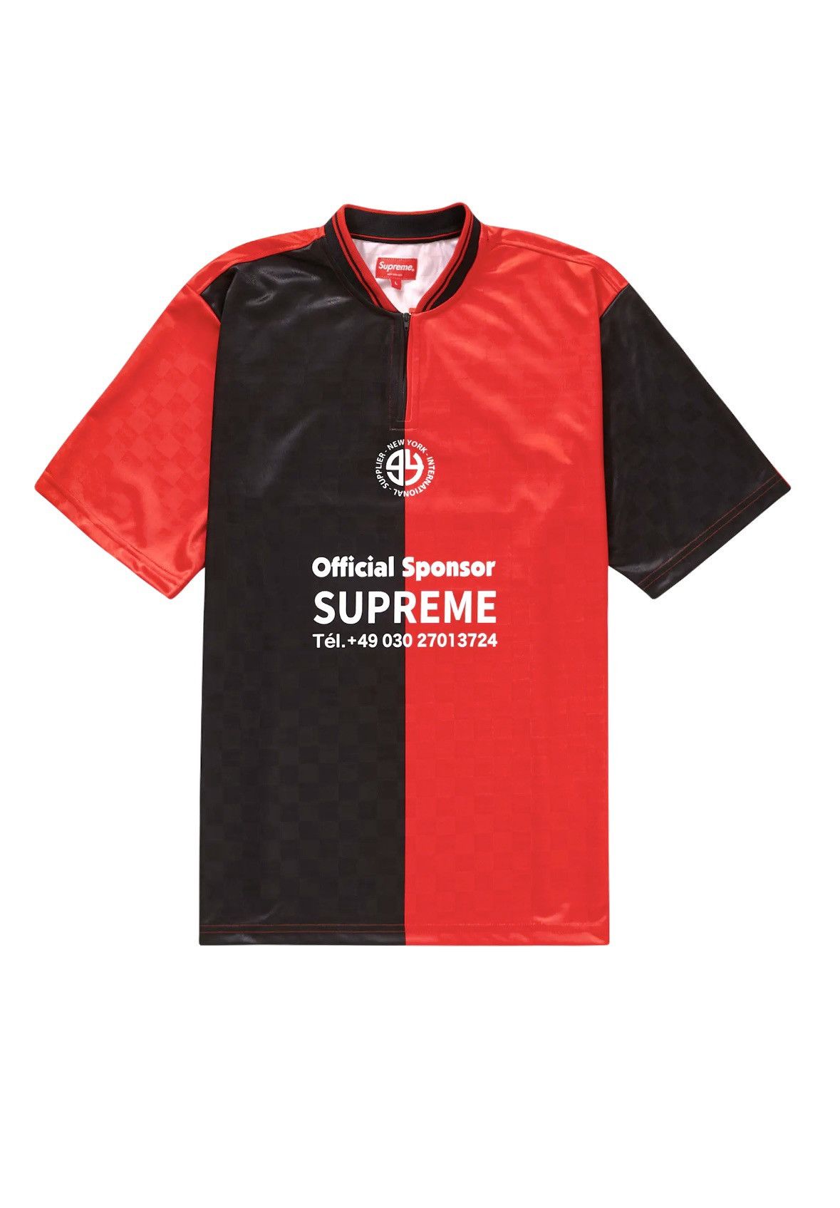 Supreme Supreme Soccer Jersey Split Football Black Red Oversized Size US XL / EU 56 / 4 - 1 Thumbnail