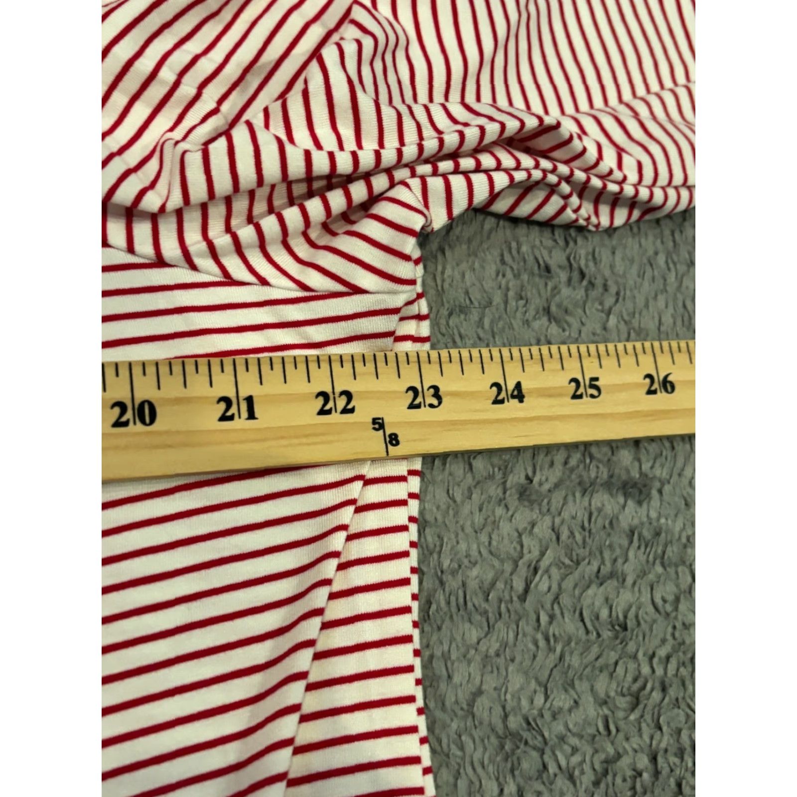 Vintage Chico’s Tunic XL Red White Striped Long Sleeve Pockets Stretch Top Shirt Women Size XL / US 12-14 / IT 48-50 - 3 Thumbnail