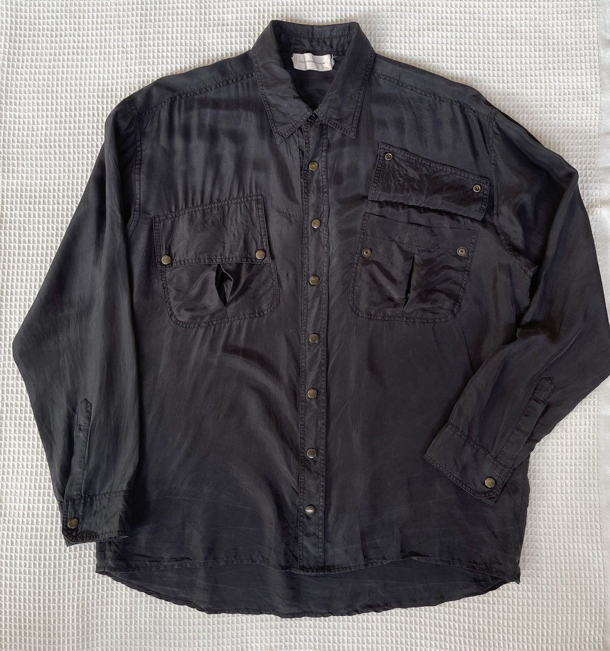 Faith Connexion FAITH CONNEXION SILK PONGE SHIRT BUTTON UP LONG SLEEVE Size US XS / EU 42 / 0 - 2 Thumbnail