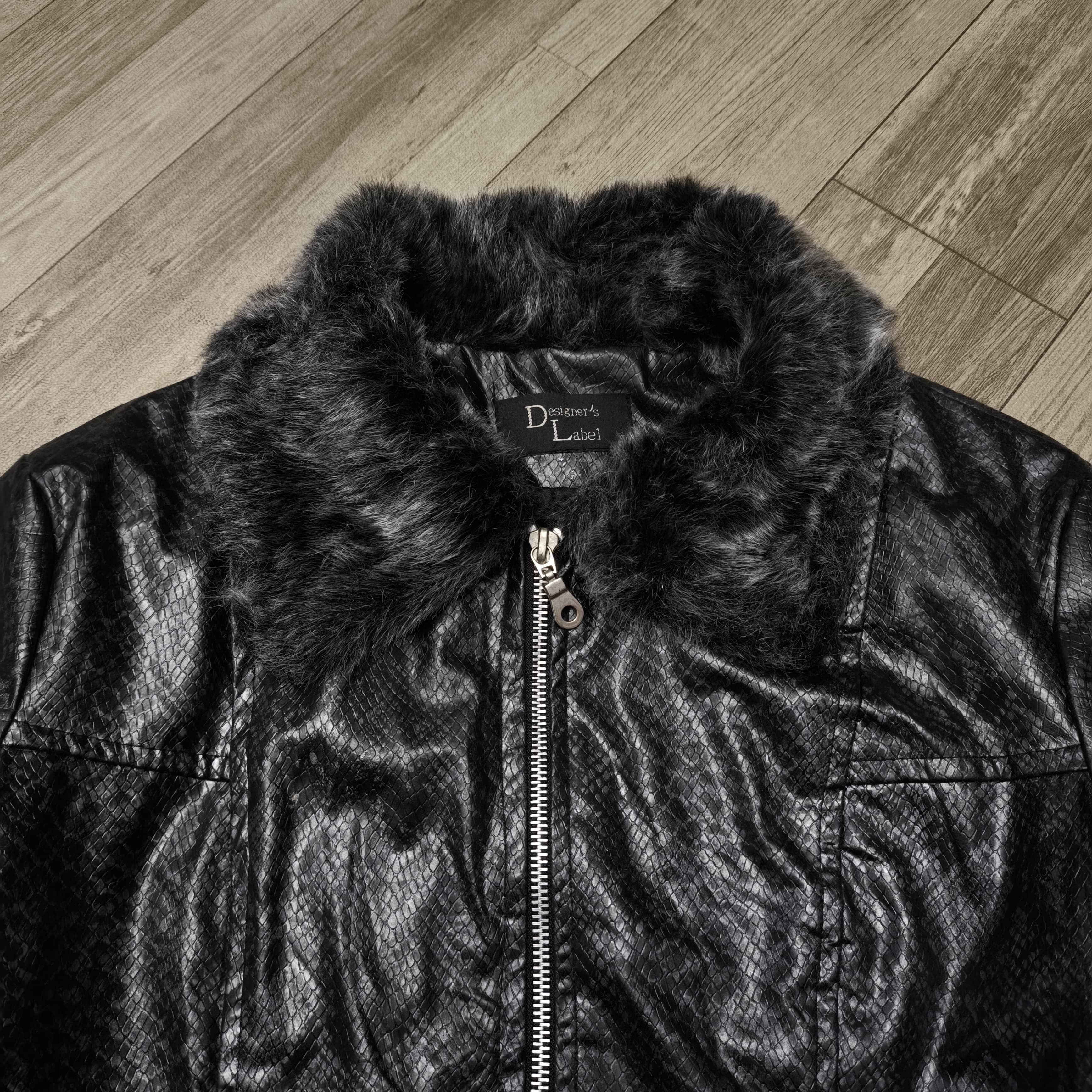 Tornado Mart Designer's Label Fur Collar Snake Pattern Jacket Size US M / EU 48-50 / 2 - 4 Thumbnail