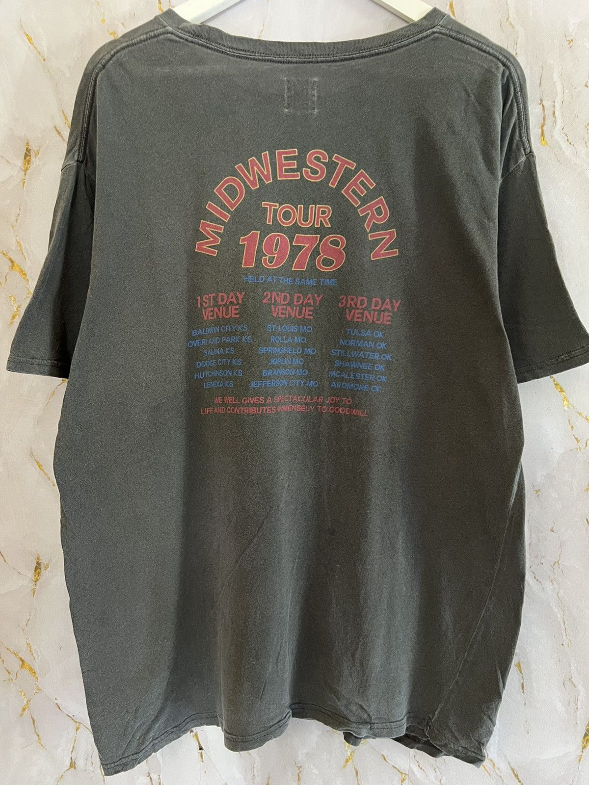 Japanese Brand Vintage 1978 Midwestern Tour T-Shirt – Rare 70s Concert Tee Size US XL / EU 56 / 4 - 2 Thumbnail